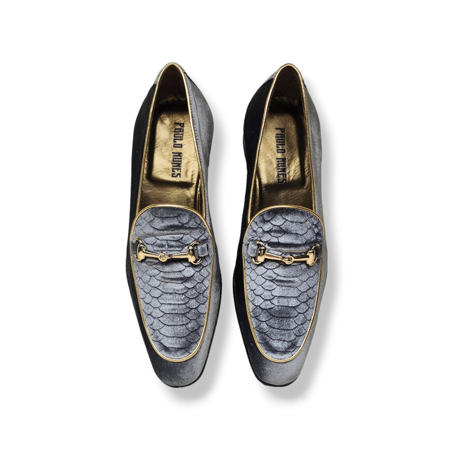 Loafer Snake Silver Velvet