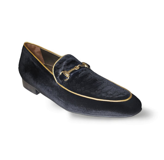 Loafer Snake Black Velvet