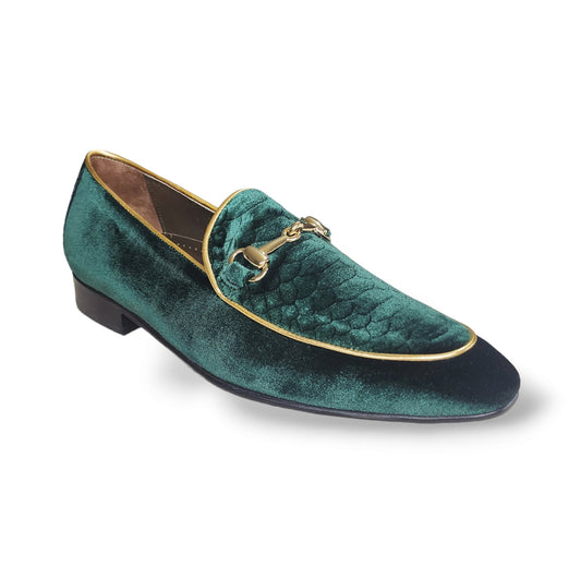 Loafer Snake Green Velvet